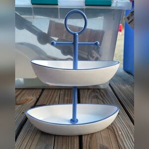 Target Bullseye Playground ceramic boat tiered tray set of 5